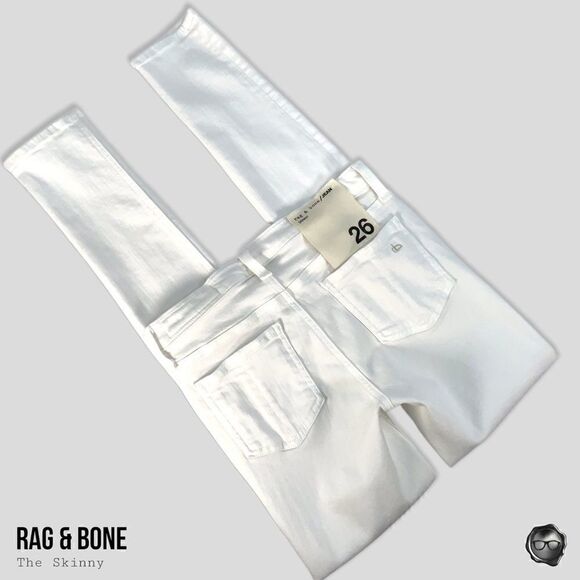 RAG & BONE THE SKINNY - SLIM FIT JEAN IN BRIGHT WHITE NWT STRETCH SUMMER WEEKEND - Picture 9 of 12